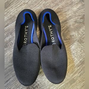 Rothy's Womens Black Slip-On Flats Shoes Size 7
